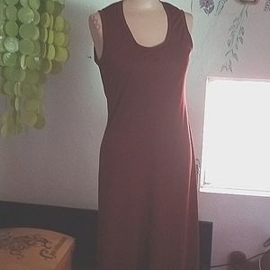Vintage Howard Hirsch Maroon Sleeveless Dress size M.